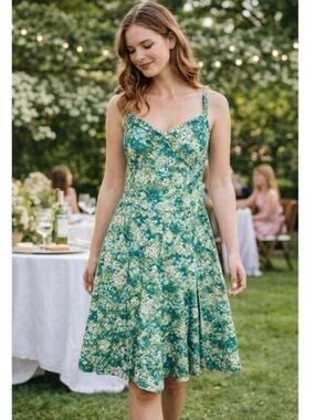 ann taylor green floral dress Ann Taylor | Dresses | Ann Taylor Floral Pleated Flare Dress Size 4 Nwt
